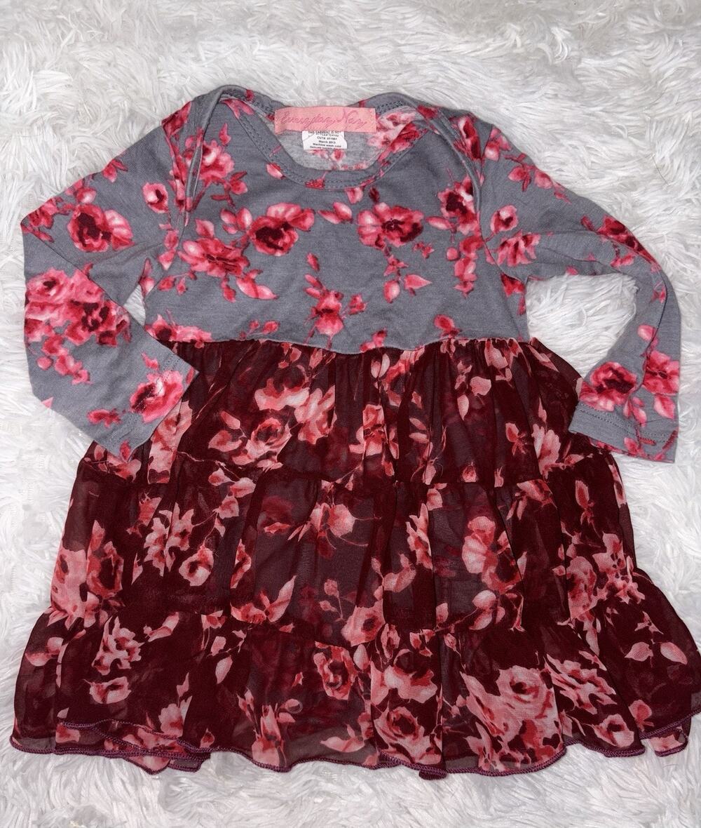 Everyday Nay Girls 18 Mo. Soft, Floral Long Sleeved Dress. Adorable